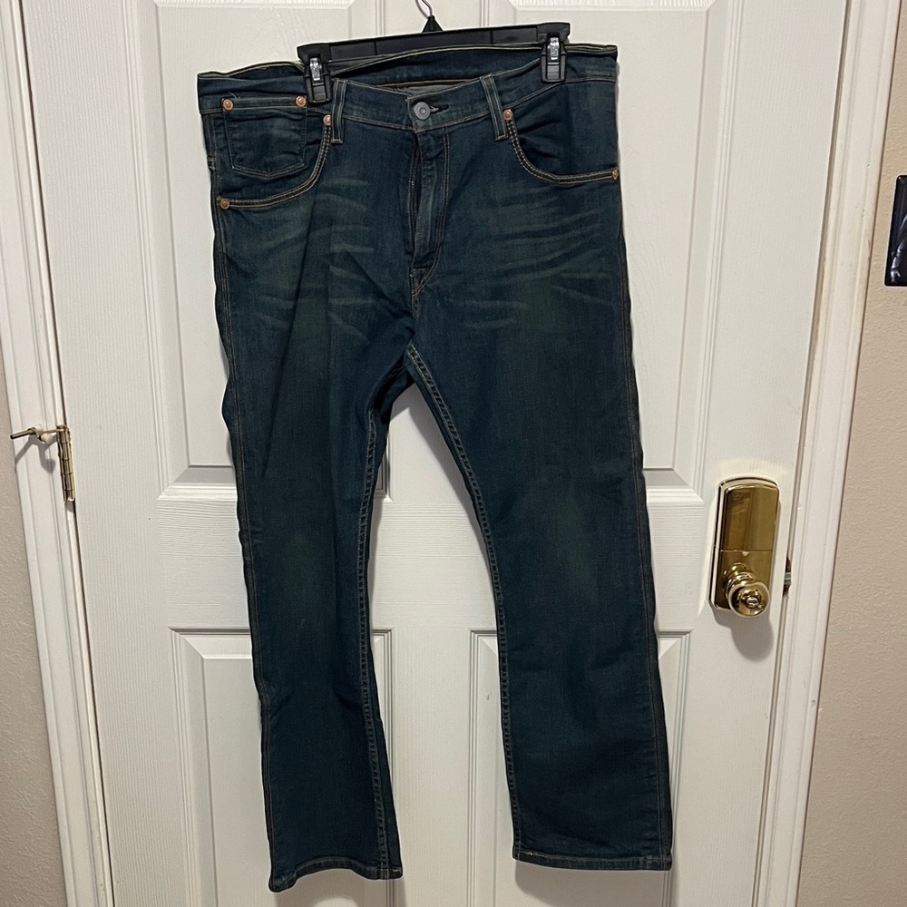 Levi's Dark Blue Straight Jeans for Men 514